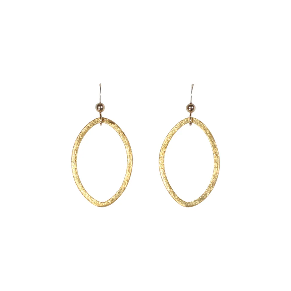 SALE - Brushed Marquise Earrings