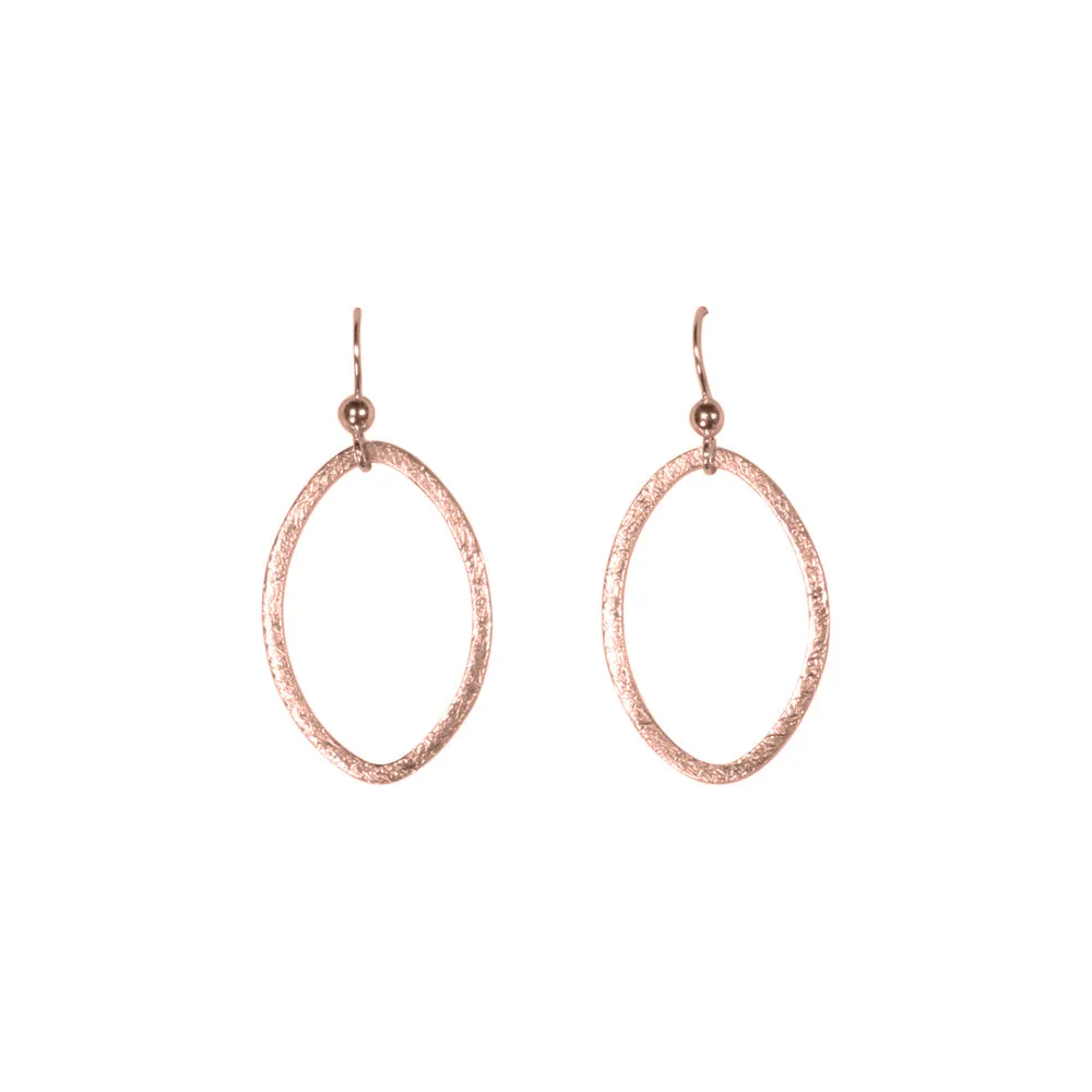 SALE - Brushed Marquise Earrings