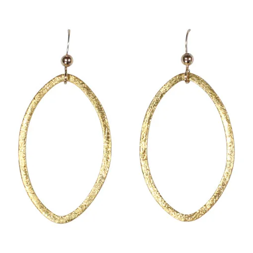 SALE - Brushed Marquise Earrings