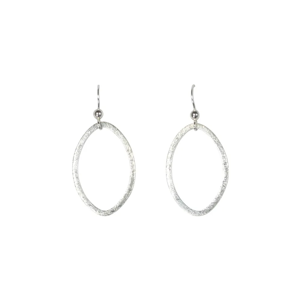 SALE - Brushed Marquise Earrings