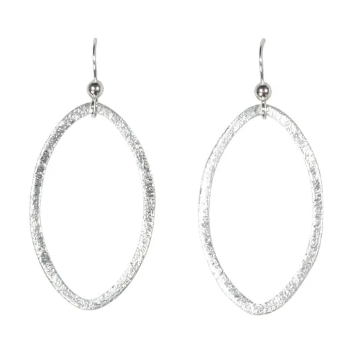 SALE - Brushed Marquise Earrings