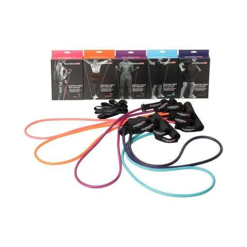 Sanctband Active Resistance Tubing With Handle (LEVEL 2 Amber)