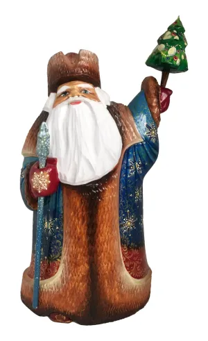 Santa with Snowmaiden Deer Xmas Tree