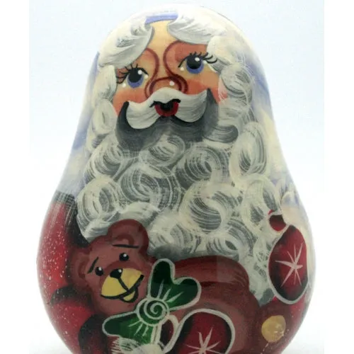 Santa with Teddy Bear Roly Poly