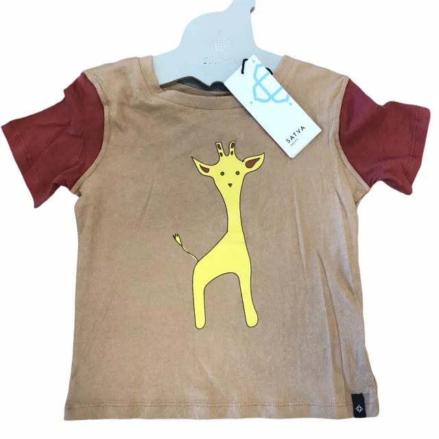 Satva Organic Cotton Short Sleeves Colorblock Tee (3T)