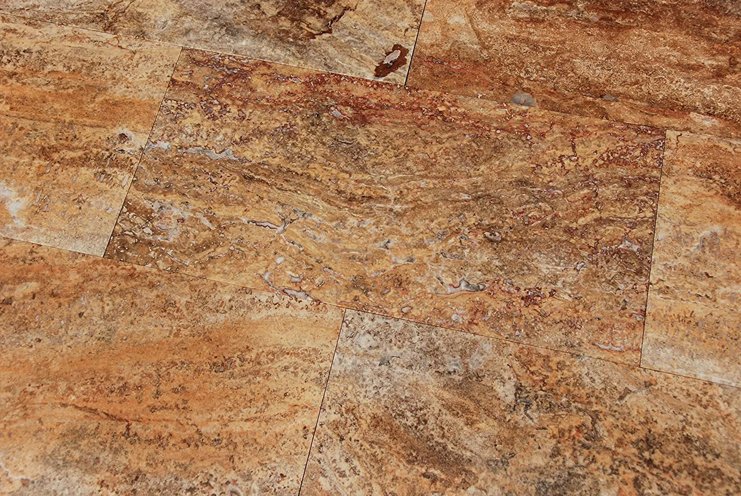 Scabos Travertine Vein Cut 12X24 Filled and Polished Tiles - Premium Quality (LOT of 100 PCS. (200 SQ. FT.))