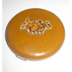 Scottie Dog Brown Leather Compact