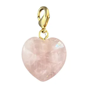 Semi-Precious Heart Pendant Rose Quartz