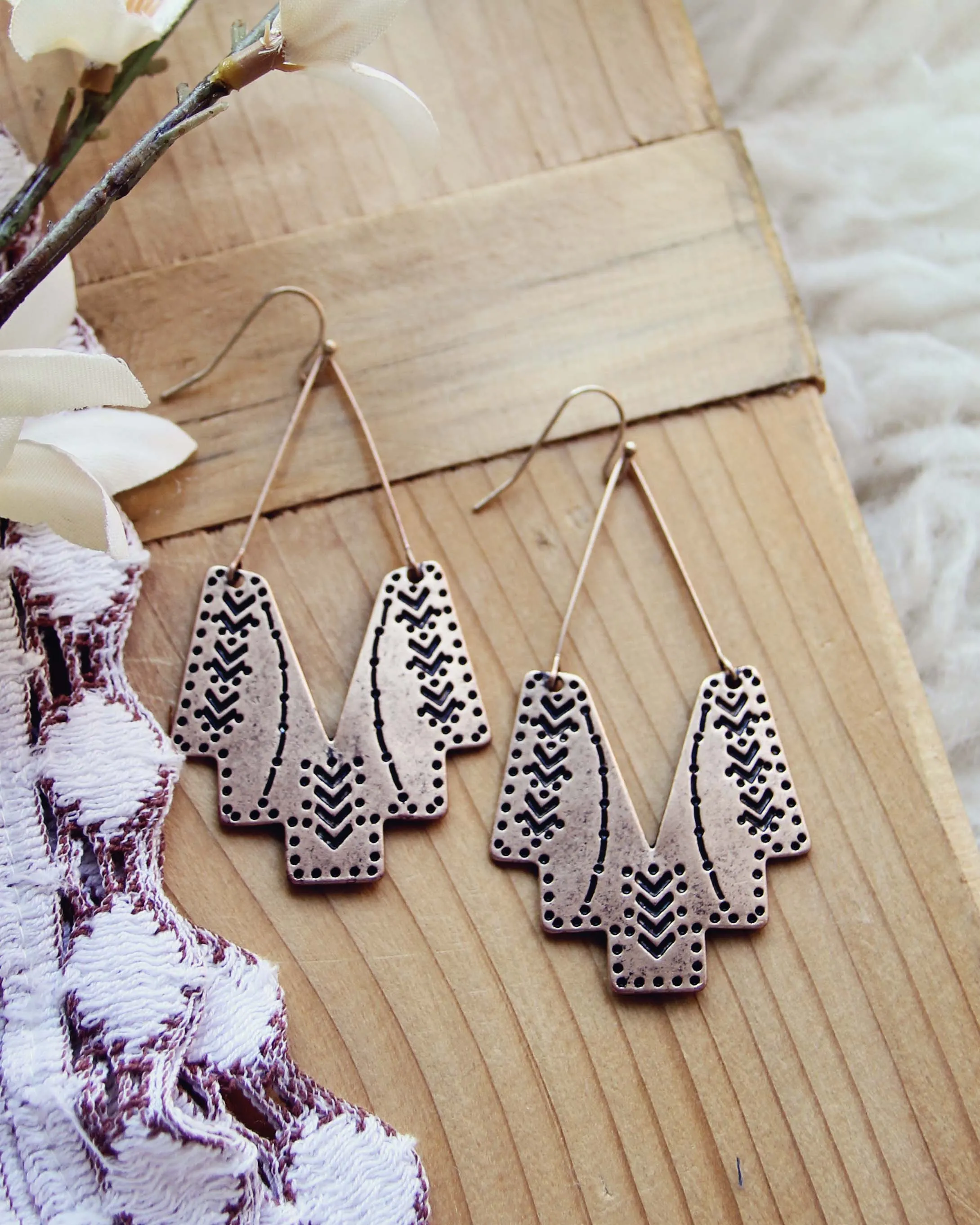 Shadow Sun Earrings in Brushed Gold