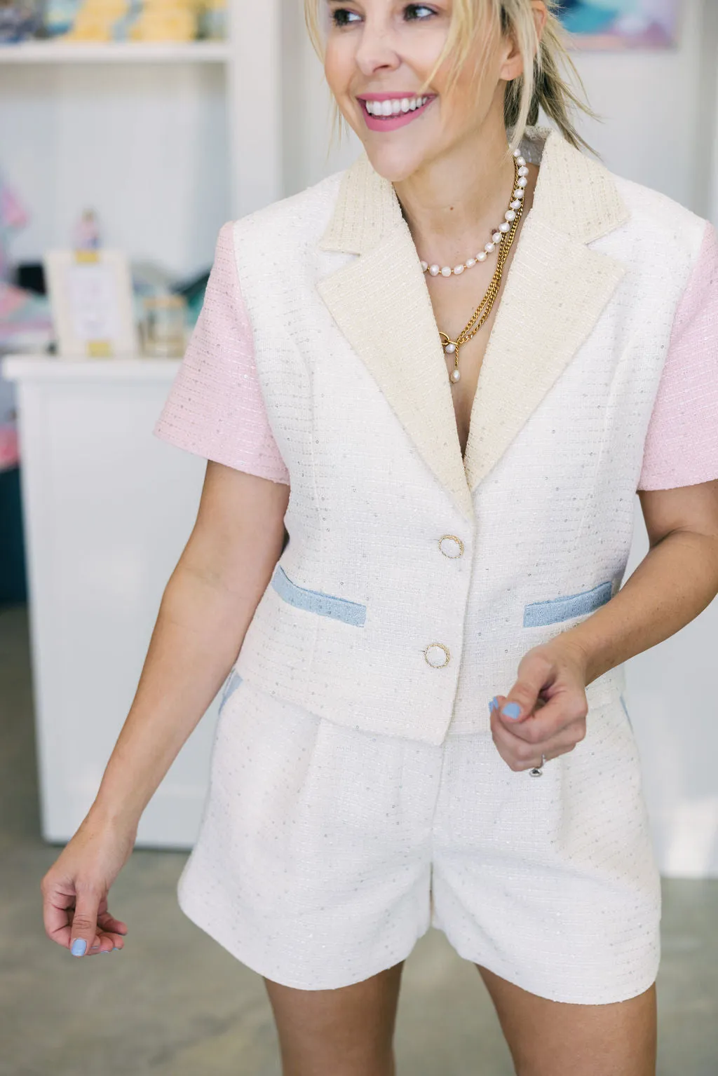 Shine In Spring Tweed Set