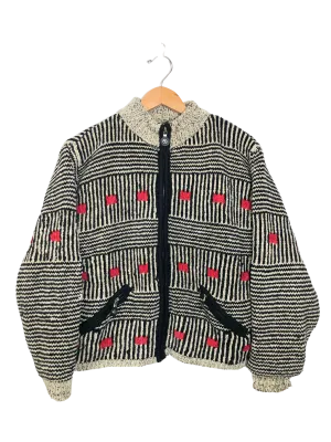 Silk Lined Knitted Zip Up Jacket (S/M)