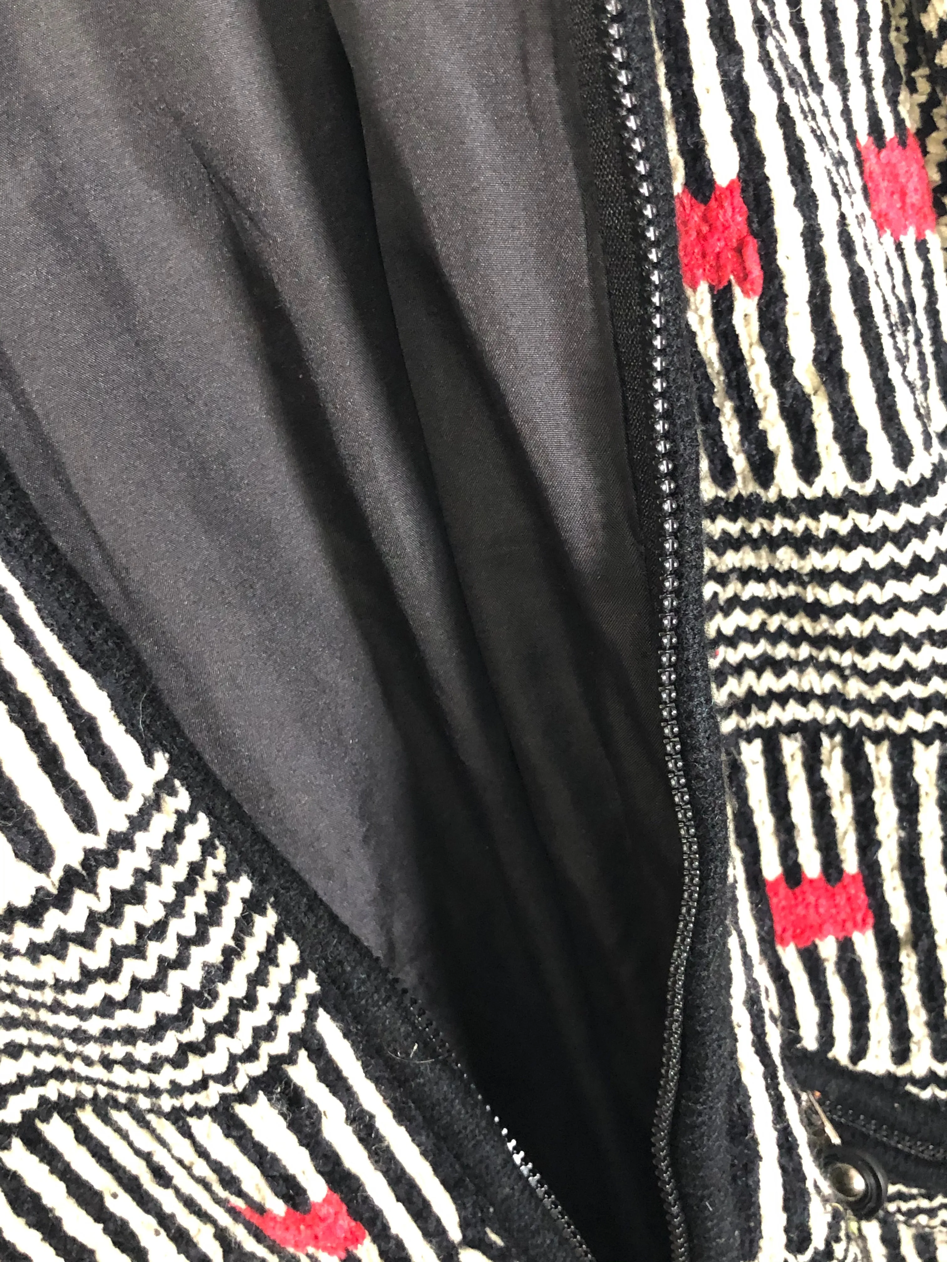 Silk Lined Knitted Zip Up Jacket (S/M)