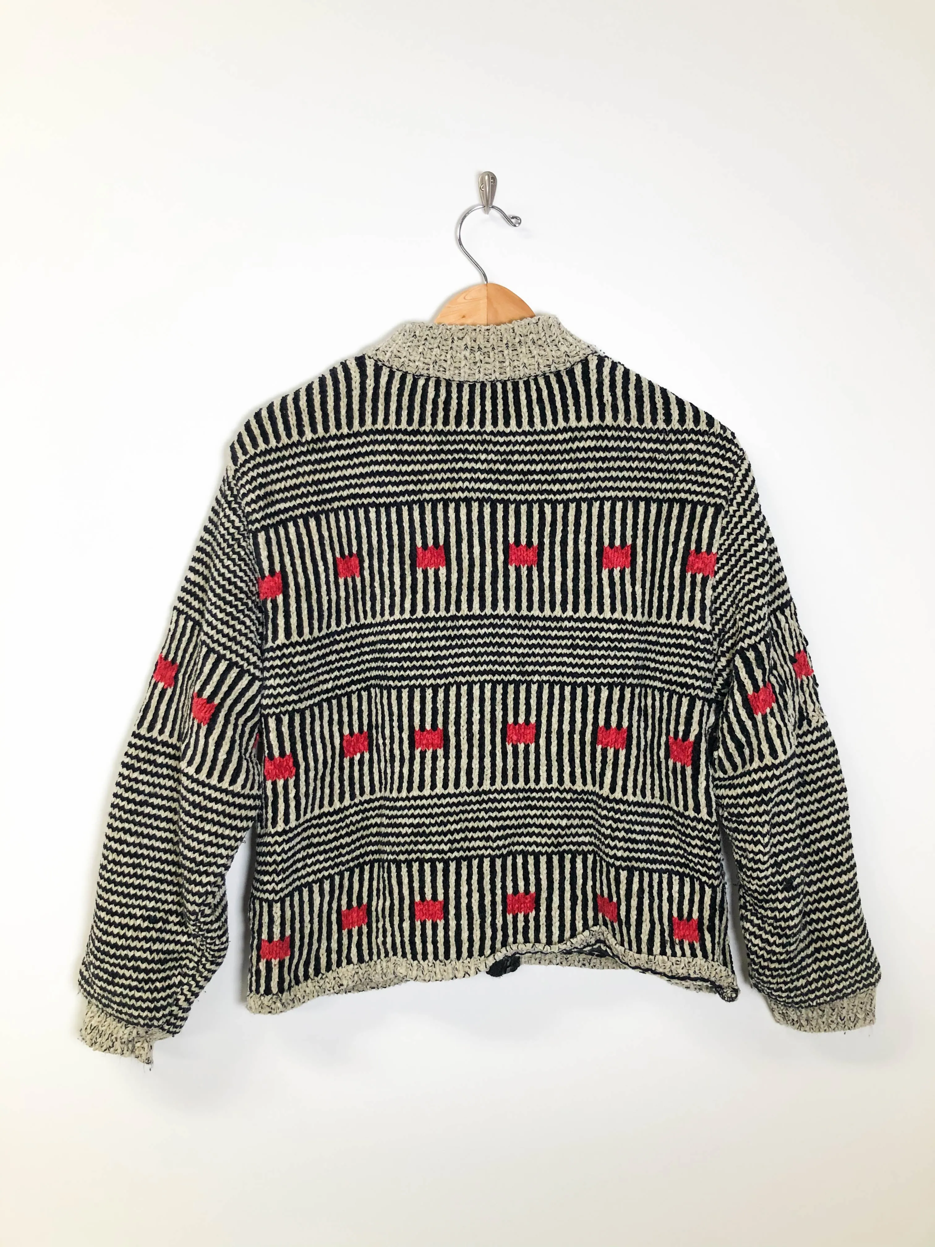 Silk Lined Knitted Zip Up Jacket (S/M)