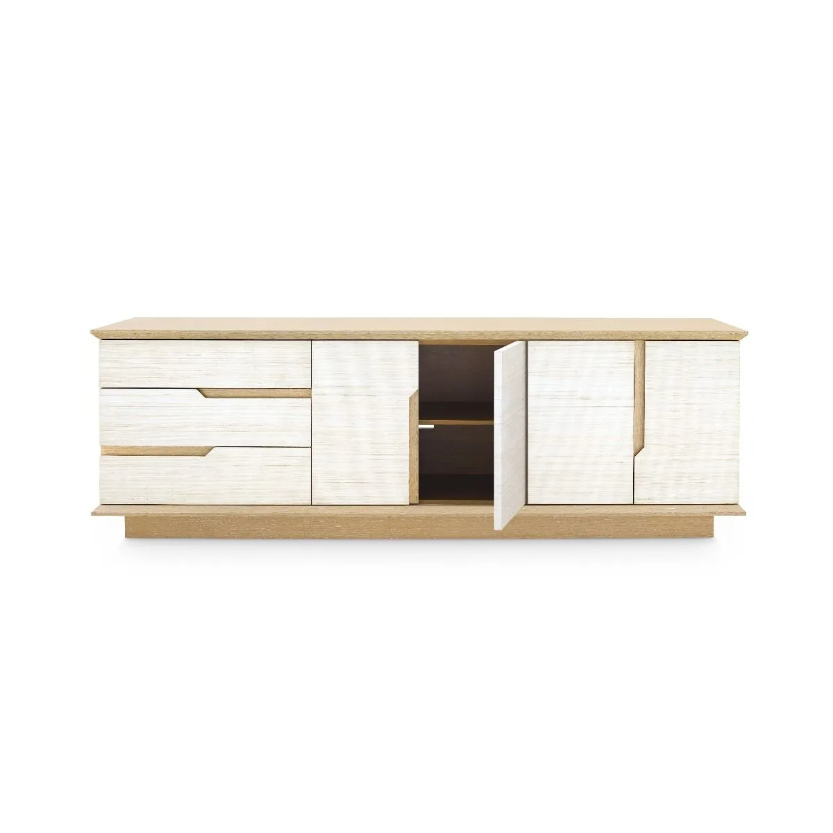 Simon 3-Drawer & 4-Door Cabinet / Light Natural Shimmer