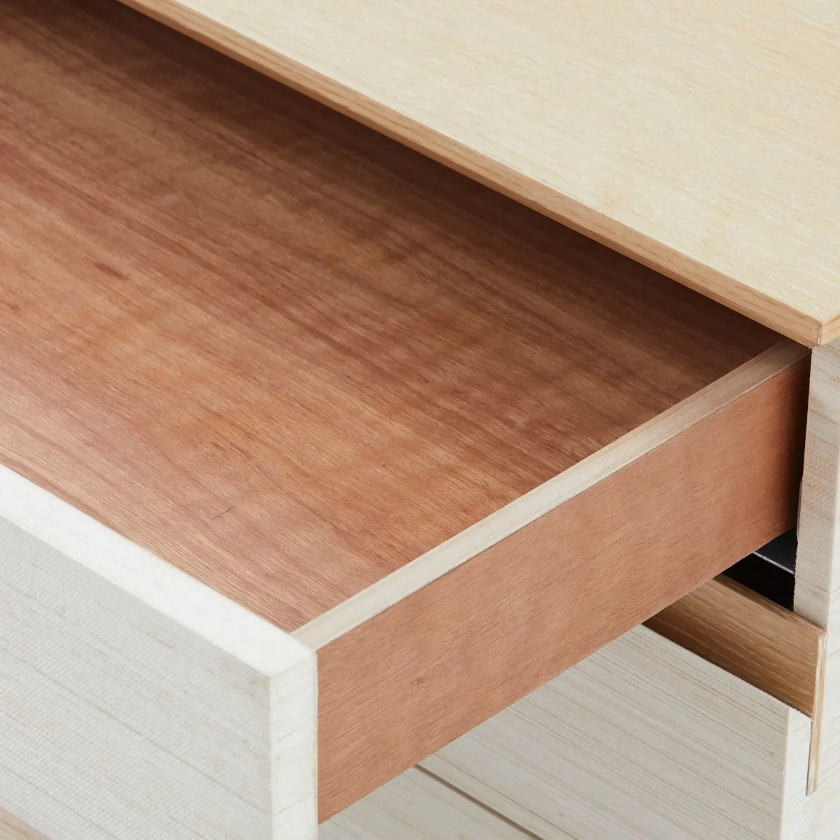 Simon 3-Drawer Side Table / Light Natural Shimmer