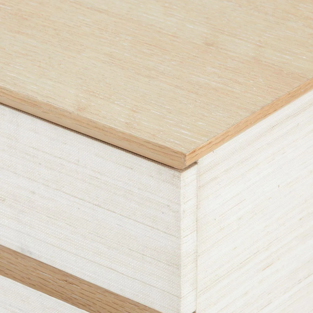 Simon 3-Drawer Side Table / Light Natural Shimmer