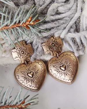 Sky Heart Earrings in Gold