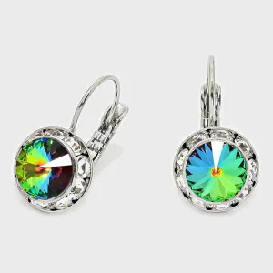 Small Multi-Color Austrian Crystal Stud Earrings | 0.5" | 186263