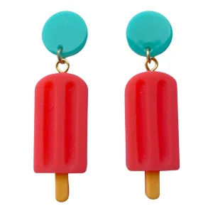 Small Popsicle Watermelon Earrings