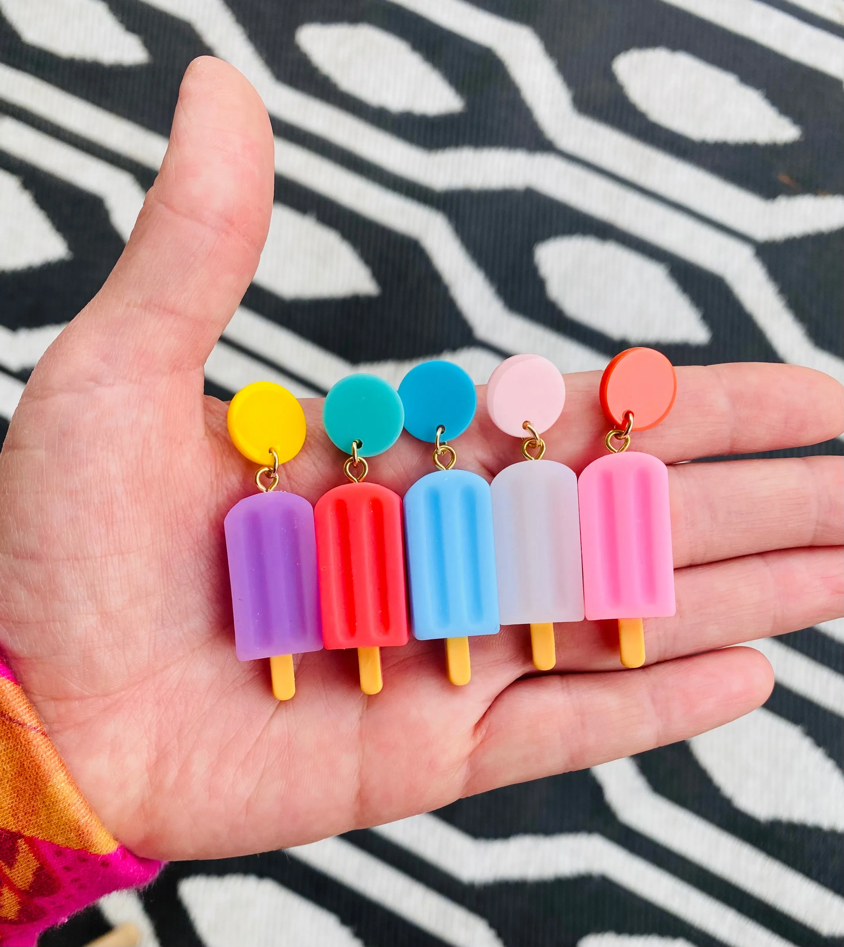 Small Popsicle Watermelon Earrings