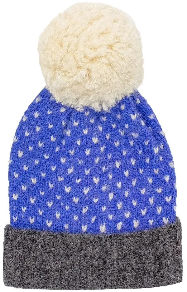 Snow Brushed Alpaca Beanie and Pom