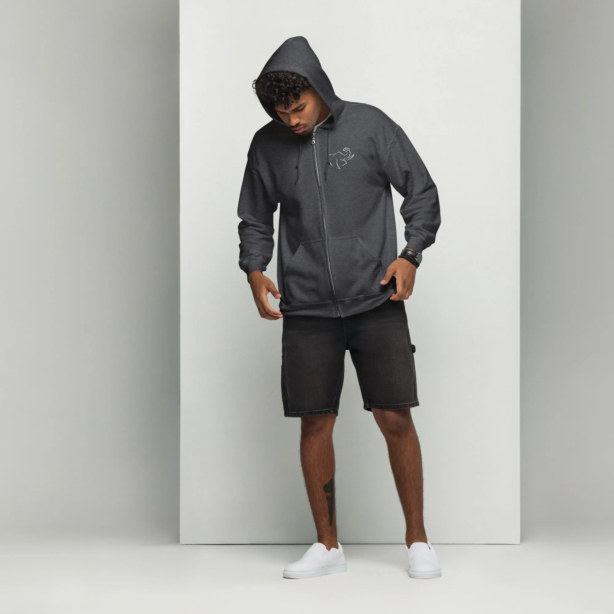 SO ELEPHANT MEN'S "EVERYTHING" ZIP UP / EMBROIDERED FRONT