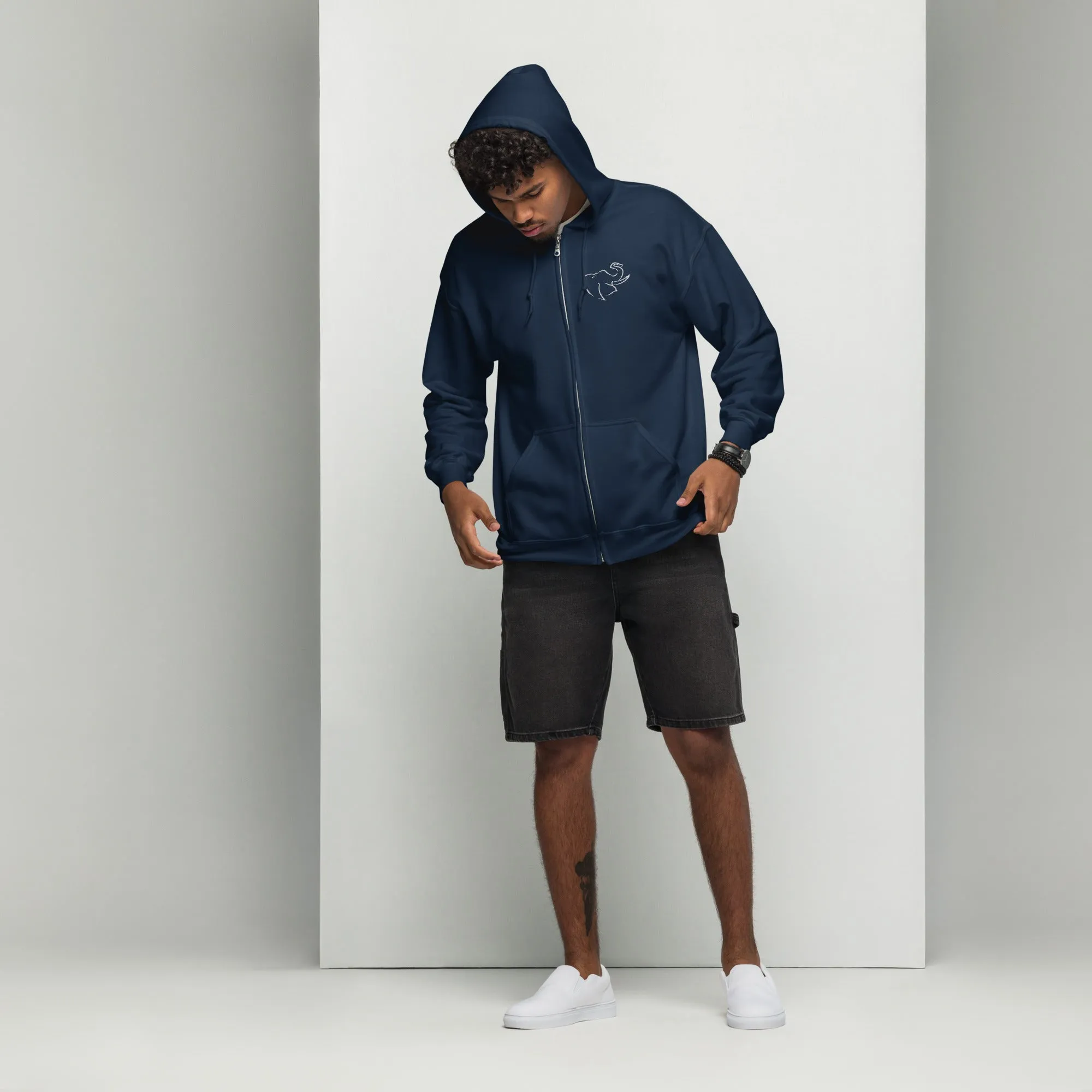 SO ELEPHANT MEN'S "EVERYTHING" ZIP UP / EMBROIDERED FRONT