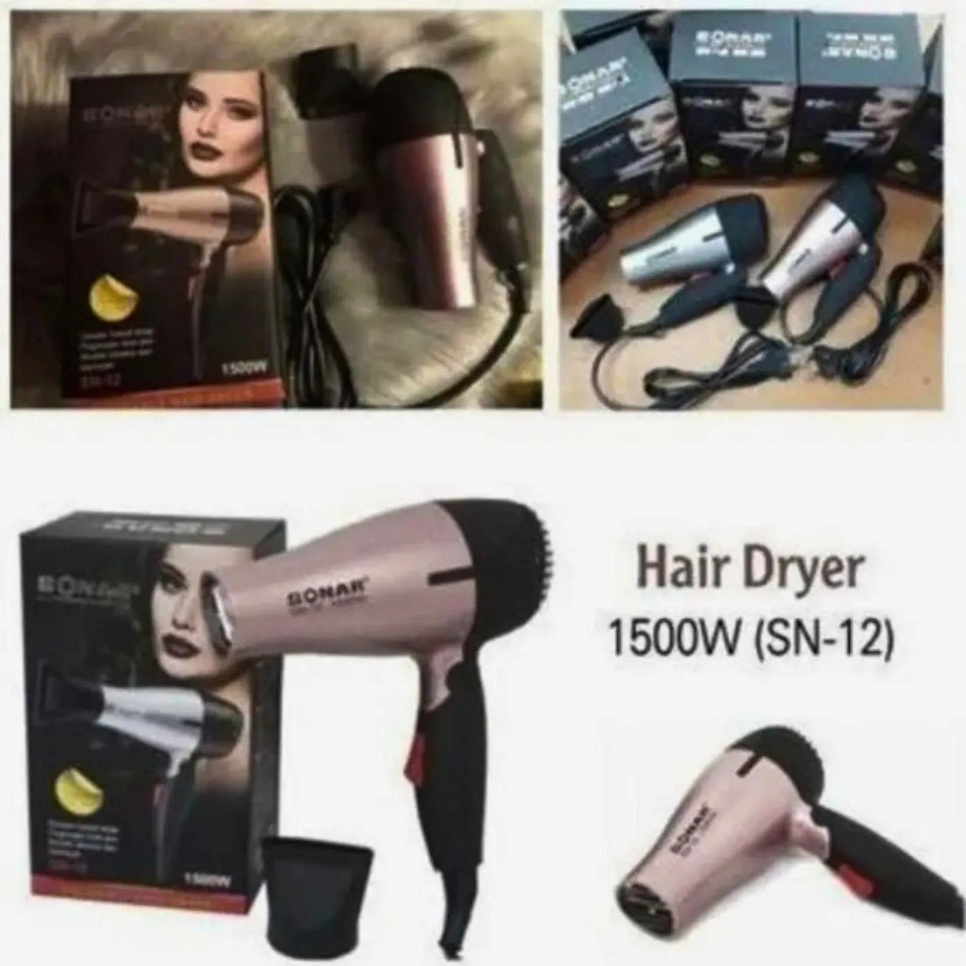 Sonar Sèche cheveux pliable 1500W