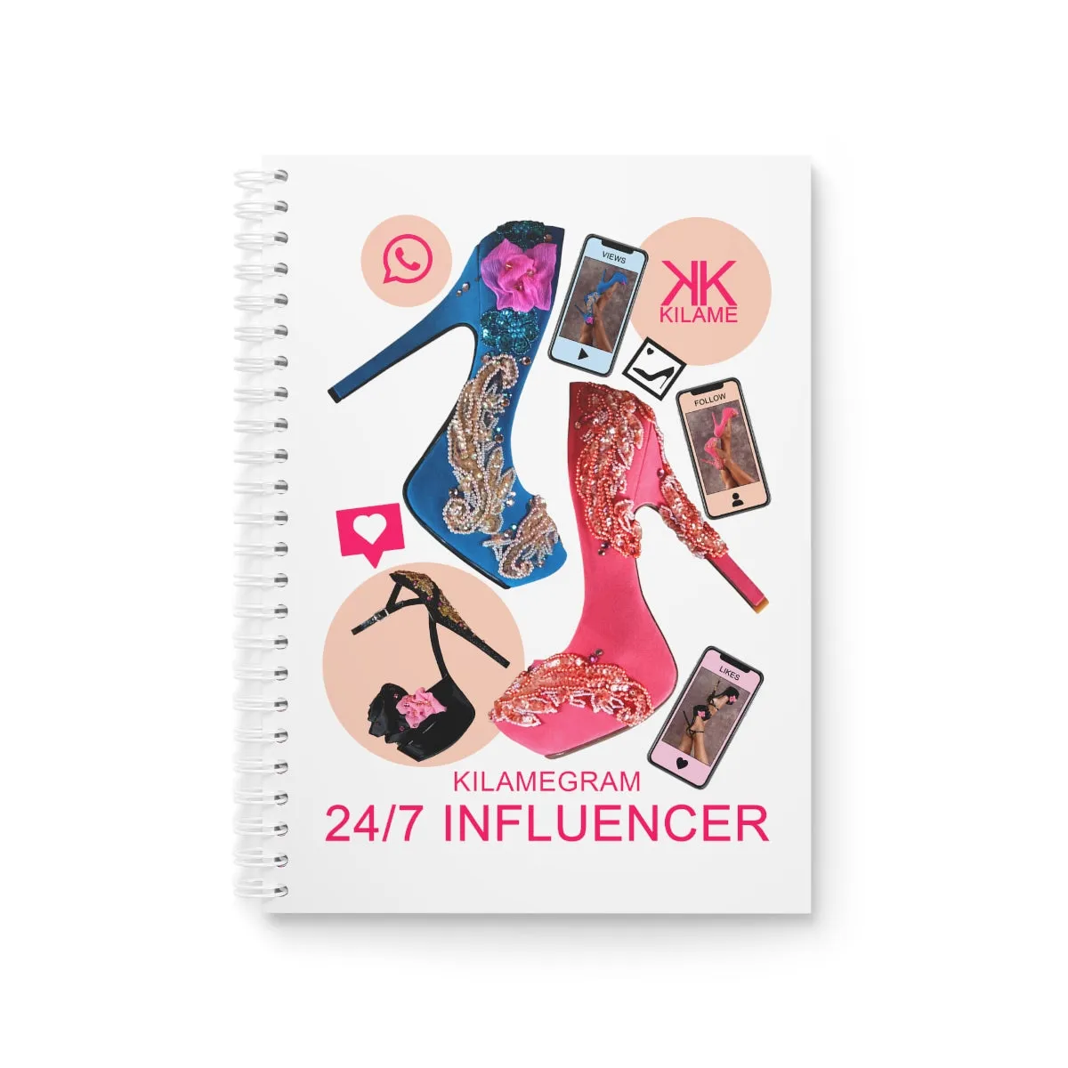 Spiral Notebook '24/7 Influencer'