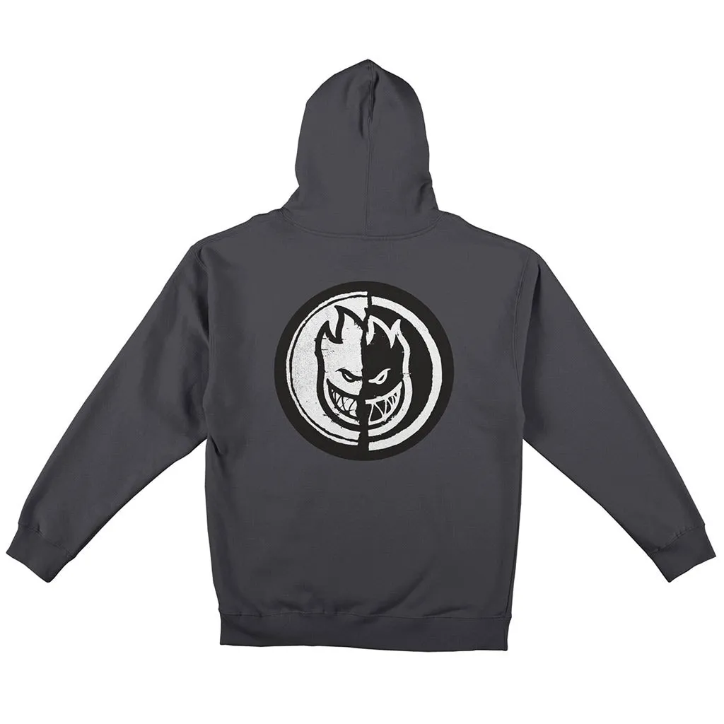 SPITFIRE YIN YANG ZIP HOODY - CHARCOAL/BLACK/WHITE