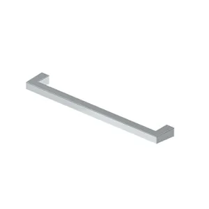 Square Cabinet Pull Handle - Cabinet Mount - 8" Brass/Polished Chrome
