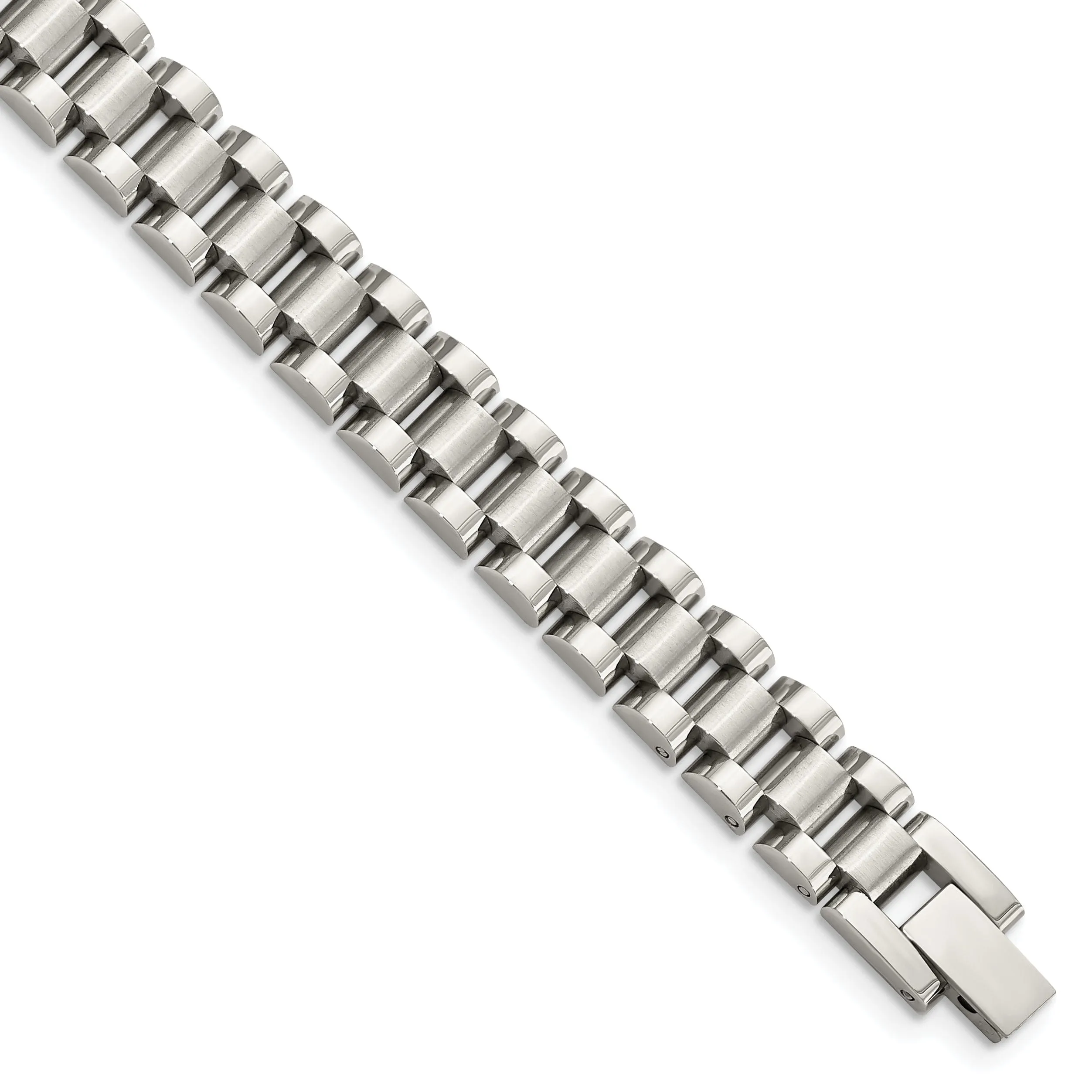 Stainless Steel Fold Over Bracelet