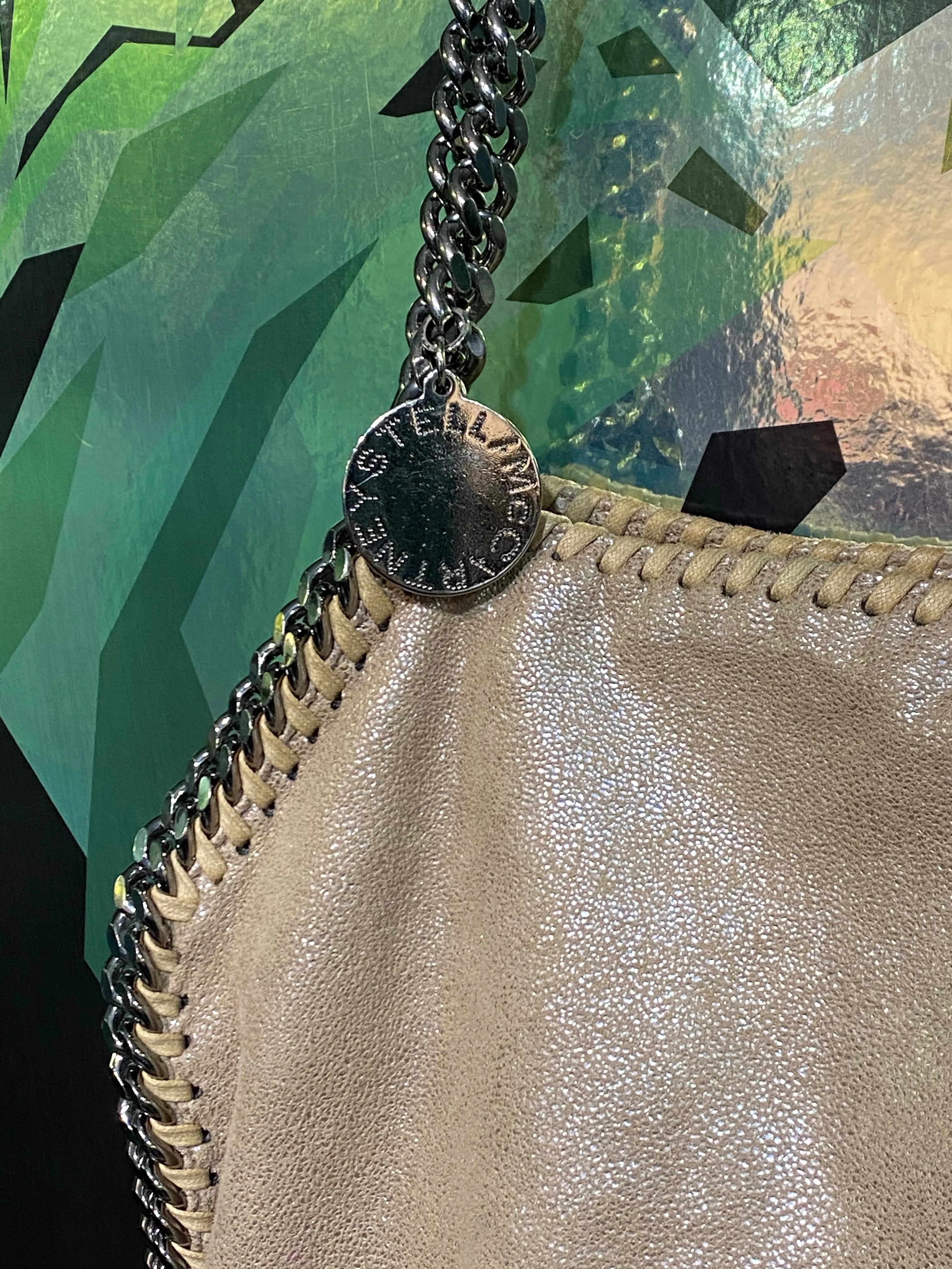 Stella McCartney Flabella Tote Shiny Beige