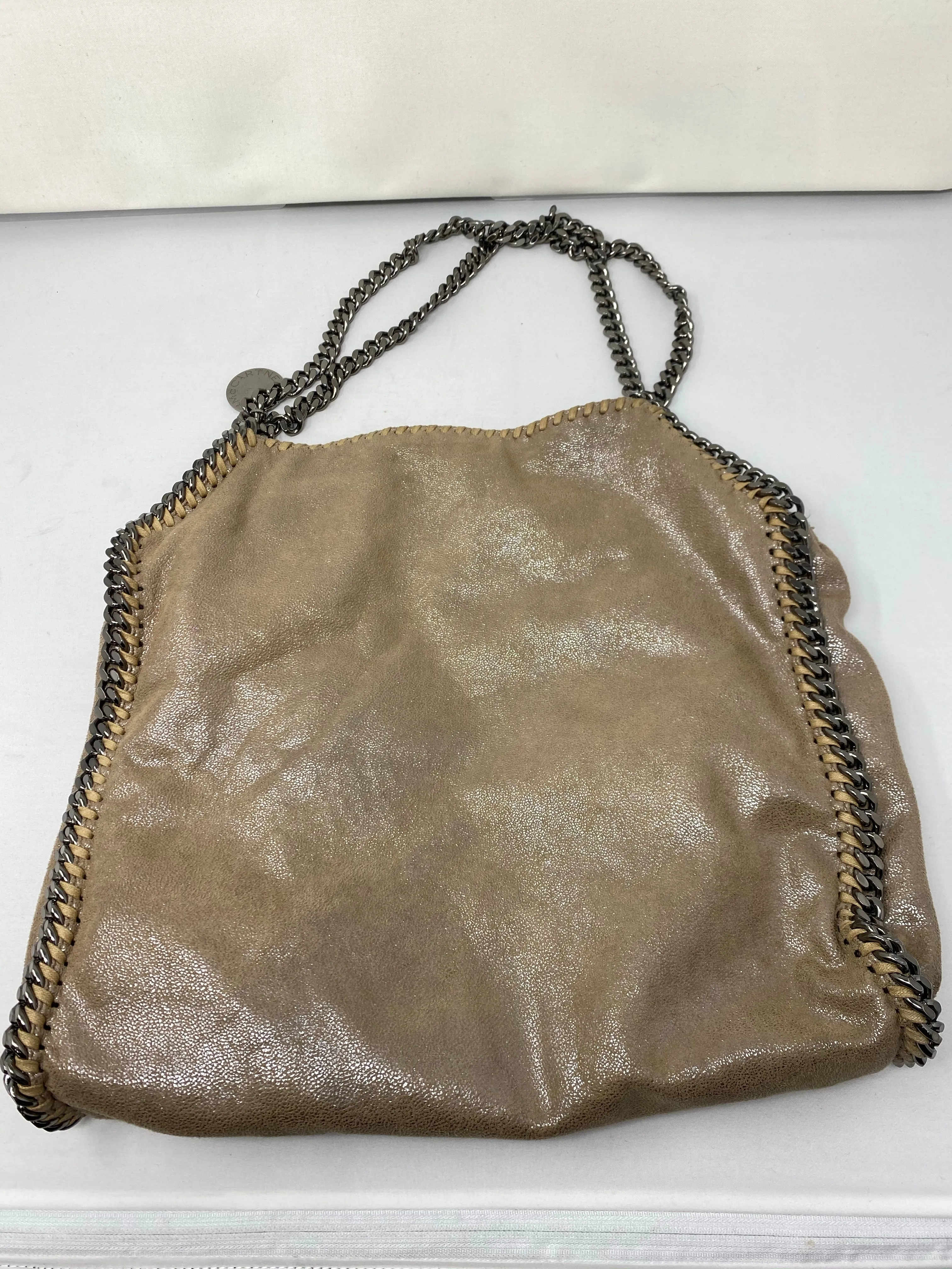 Stella McCartney Flabella Tote Shiny Beige