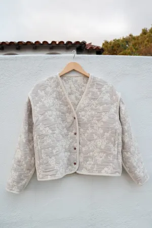 Stone Agave Quilted Coat