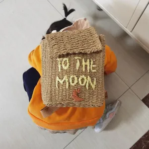 Straw Woven Backpack