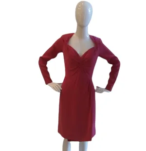 Subtly Sexy Vintage Bob Mackie Fuschia Deep V Dress
