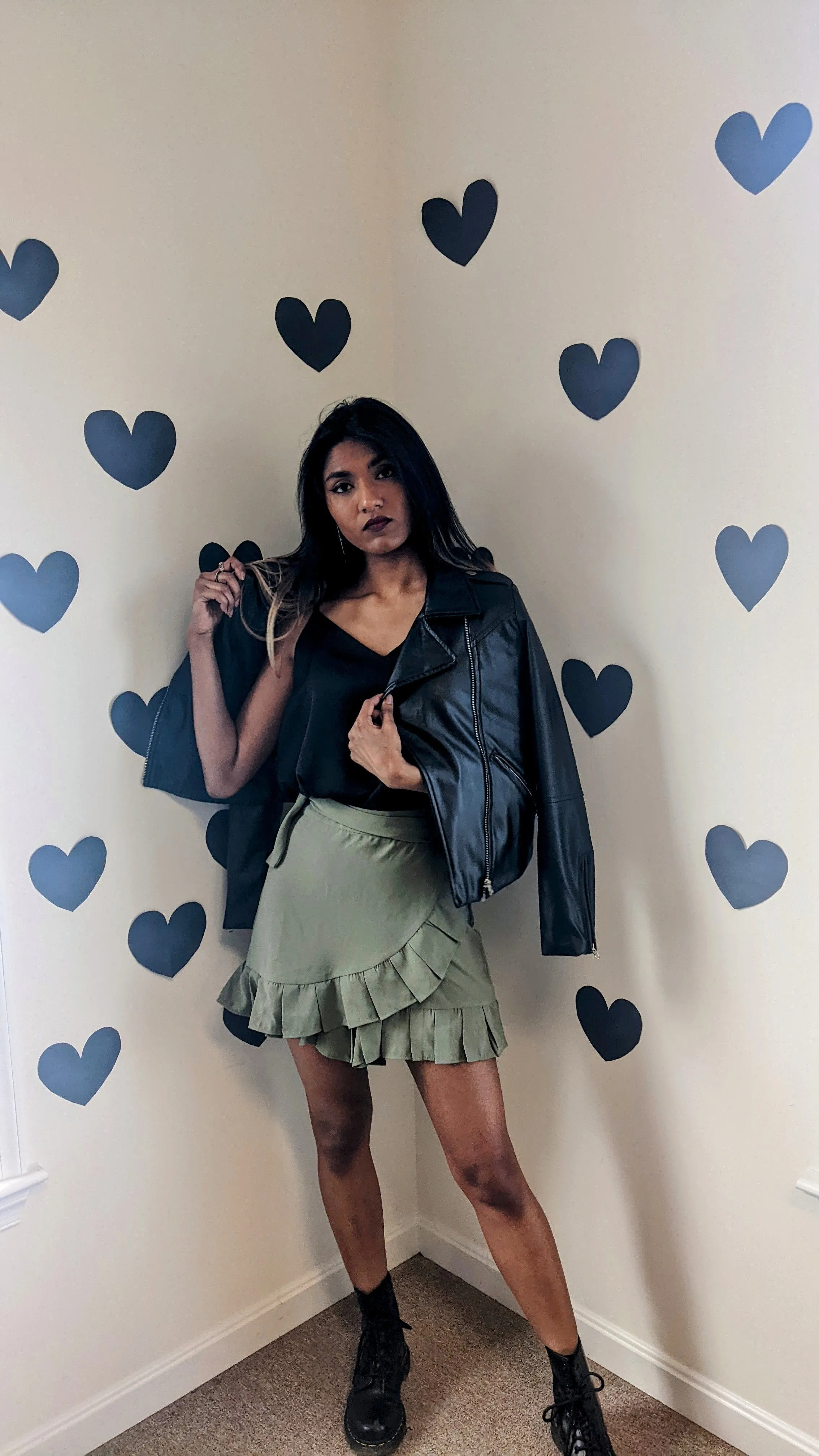 Such a flirt sage wrap skort