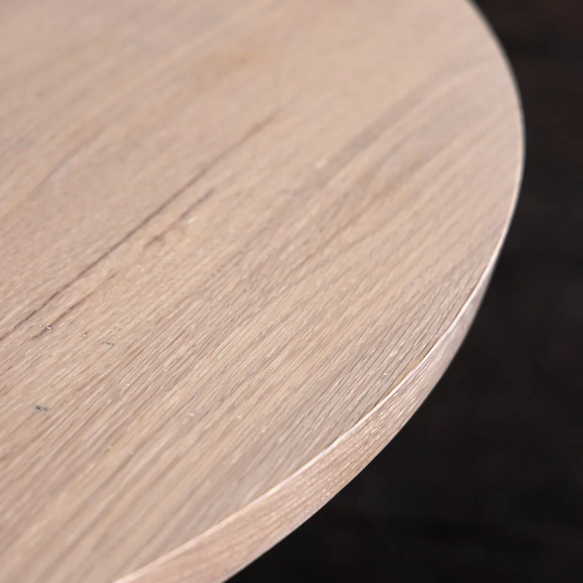 Sunrise Pedestal Base | Round Wood Dining Table with Steel Base