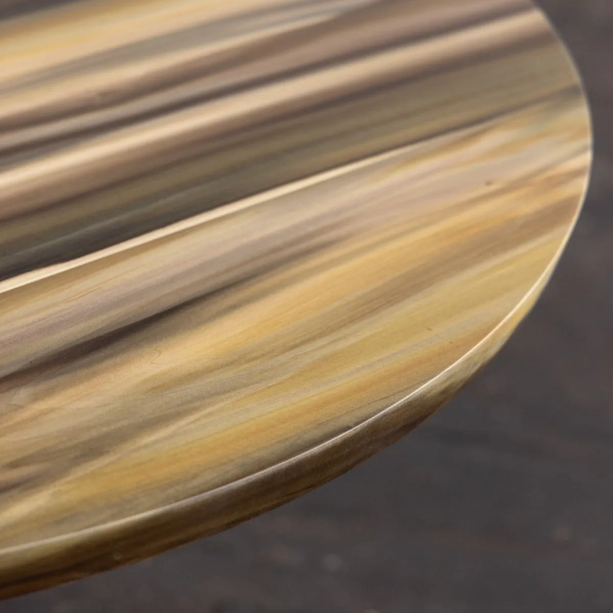 Sunrise Pedestal Base | Round Wood Dining Table with Steel Base