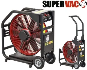Super Vac 16" PPV Fan - Milwaukee Batteries, Chargers and Shore Power