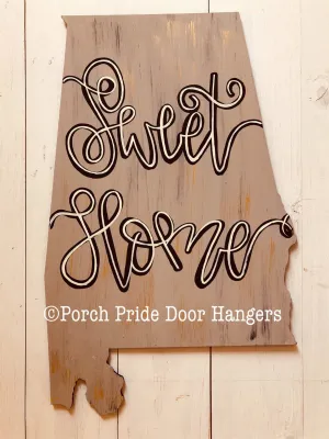 Sweet Home State of Alabama Door Hanger