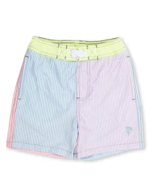 Swim Trunk Seersucker Colorblock
