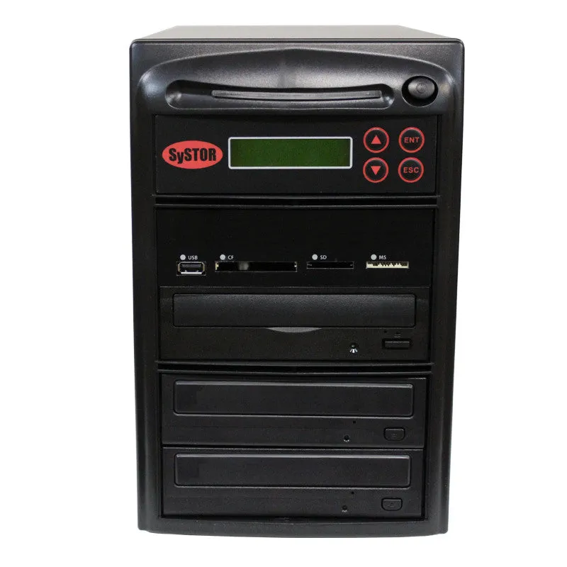 Systor Multi Media Center - Flash Memory Drive (USB/SD/CF/MS/MMC) to Disc Backup   1 to 2 SATA Blu-Ray Duplicator