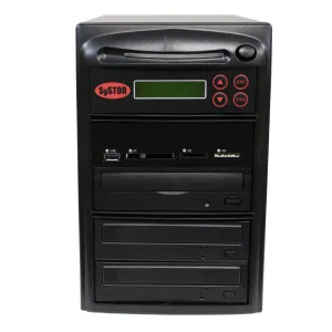 Systor Multi Media Center - Flash Memory Drive (USB/SD/CF/MS/MMC) to Disc Backup   1 to 2 SATA Blu-Ray Duplicator