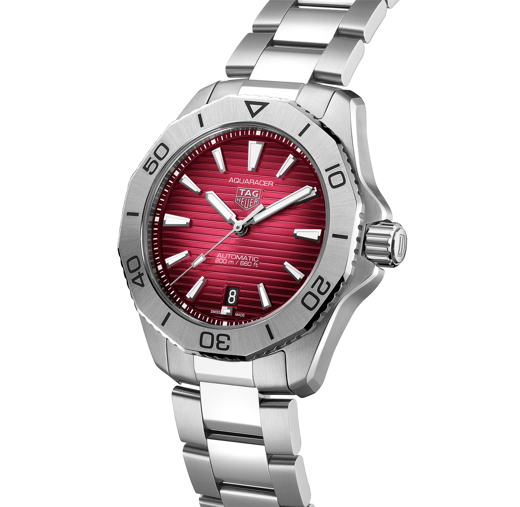 TAG Heuer Aquaracer Professional 200 Watch with Red Dial