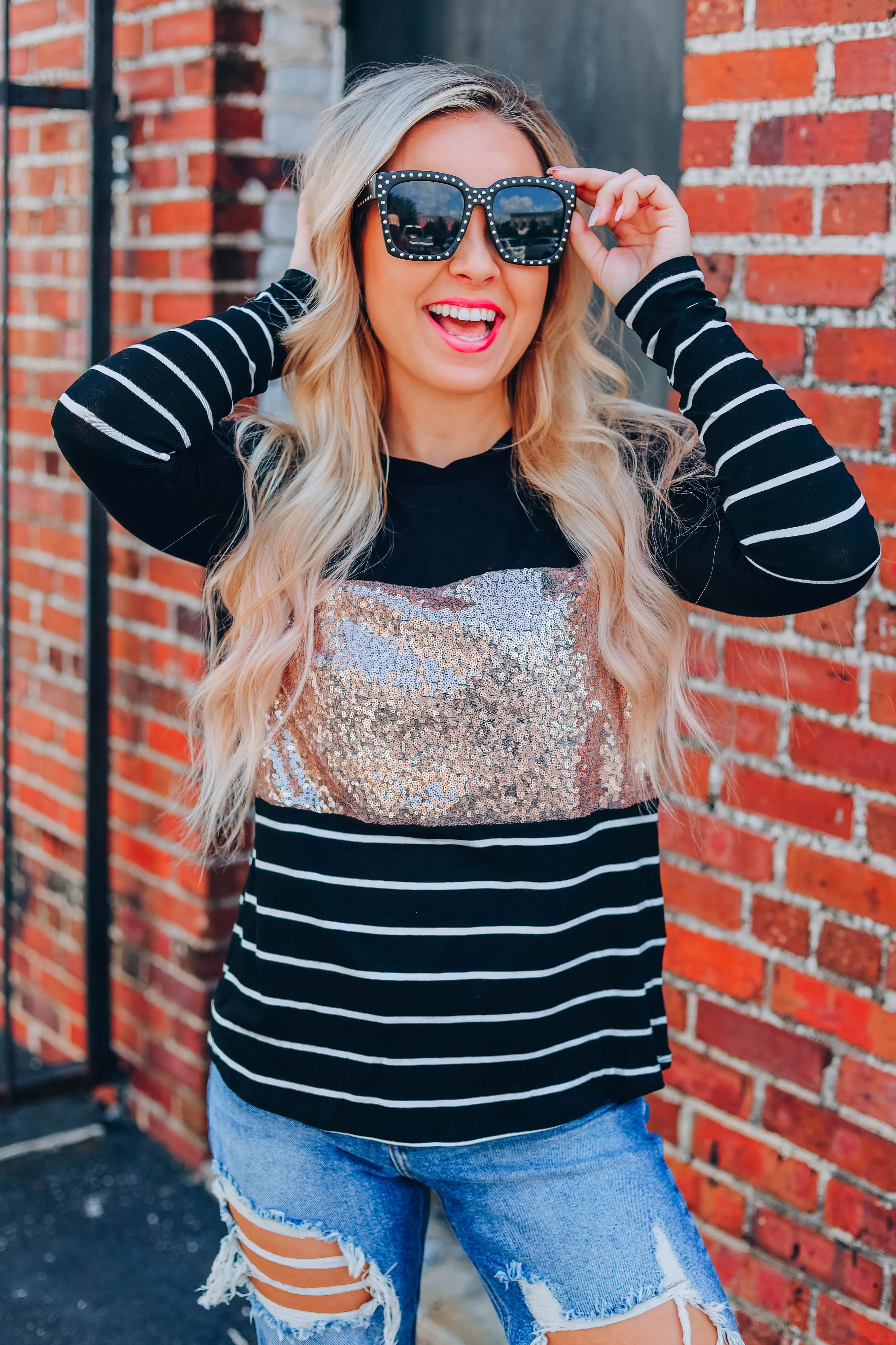 Take You Back Colorblock Top