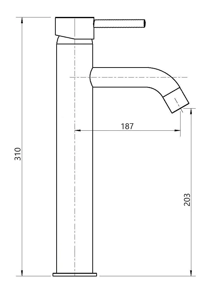 Tall Basin Mixer - Brushed Gunmetal - CLAS16
