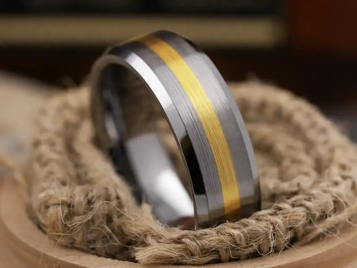 The Boardroom | Tungsten Ring with Gold