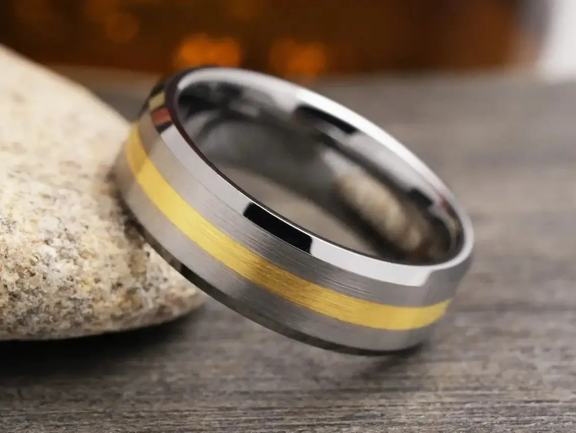 The Boardroom | Tungsten Ring with Gold
